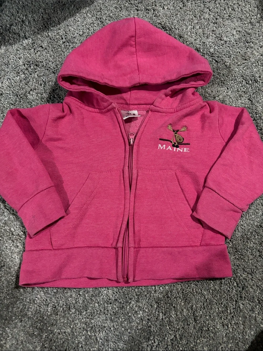 Pink Hooded Zip-Up Sweatshirt for Kids